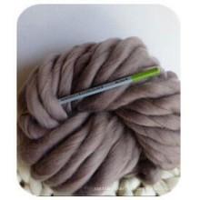 Hilado de lana merino de punto grueso para tejer a mano